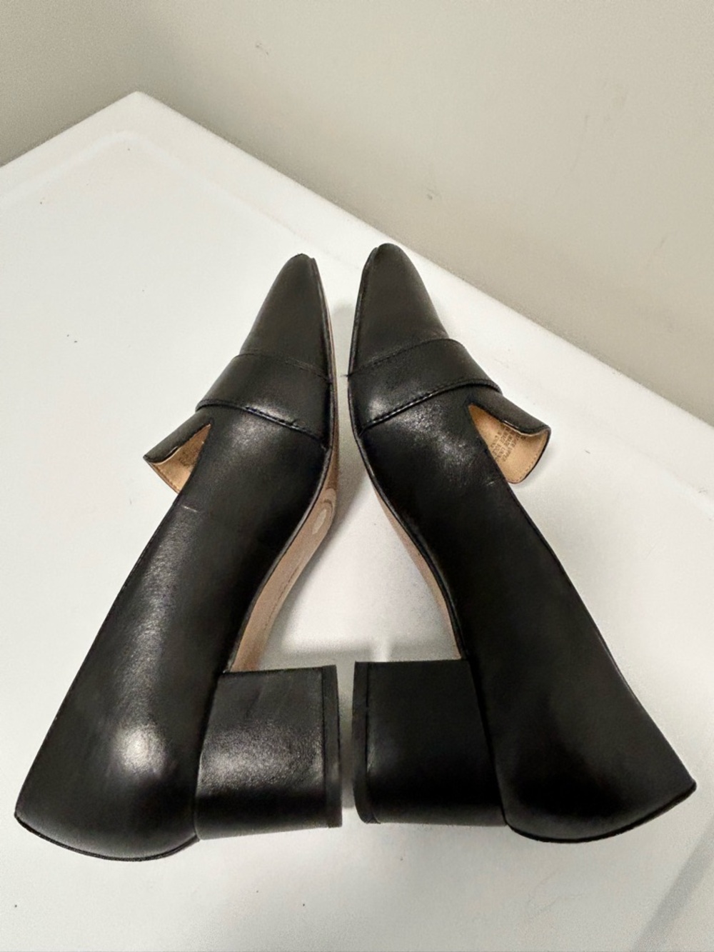 Alex Marie Block Heel Penny Loafers Black Size 7 - Picture 5 of 12